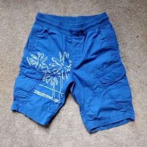 GAP kids boys' blue palm tree cargo shorts size XL